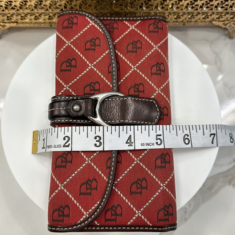 Dooney & Bourke - Leather & Canvas Buckle Wallet EUC - Picture 7 of 17